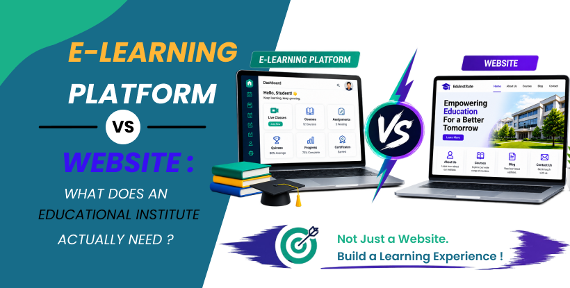 E-Learning Platform vs Website: What Does an Educational Institute Actually Need?